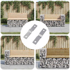 vidaXL Einschlagplatte 2 pcs Silber 50 x 10 x 1,2 mm Eisen