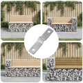 vidaXL Einschlagplatte 12 pcs Silber 50 x 10 x 1,2 mm Eisen
