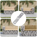 vidaXL Einschlagplatte 12 pcs Silber 50 x 10 x 1,2 mm Eisen