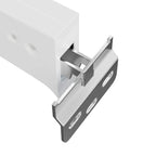 vidaXL Schrankhängemontagebügel 2 pcs Weiß 70 x 48 x 19 mm