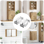 vidaXL Schrankhängemontagebügel 2 pcs Weiß 70 x 48 x 19 mm