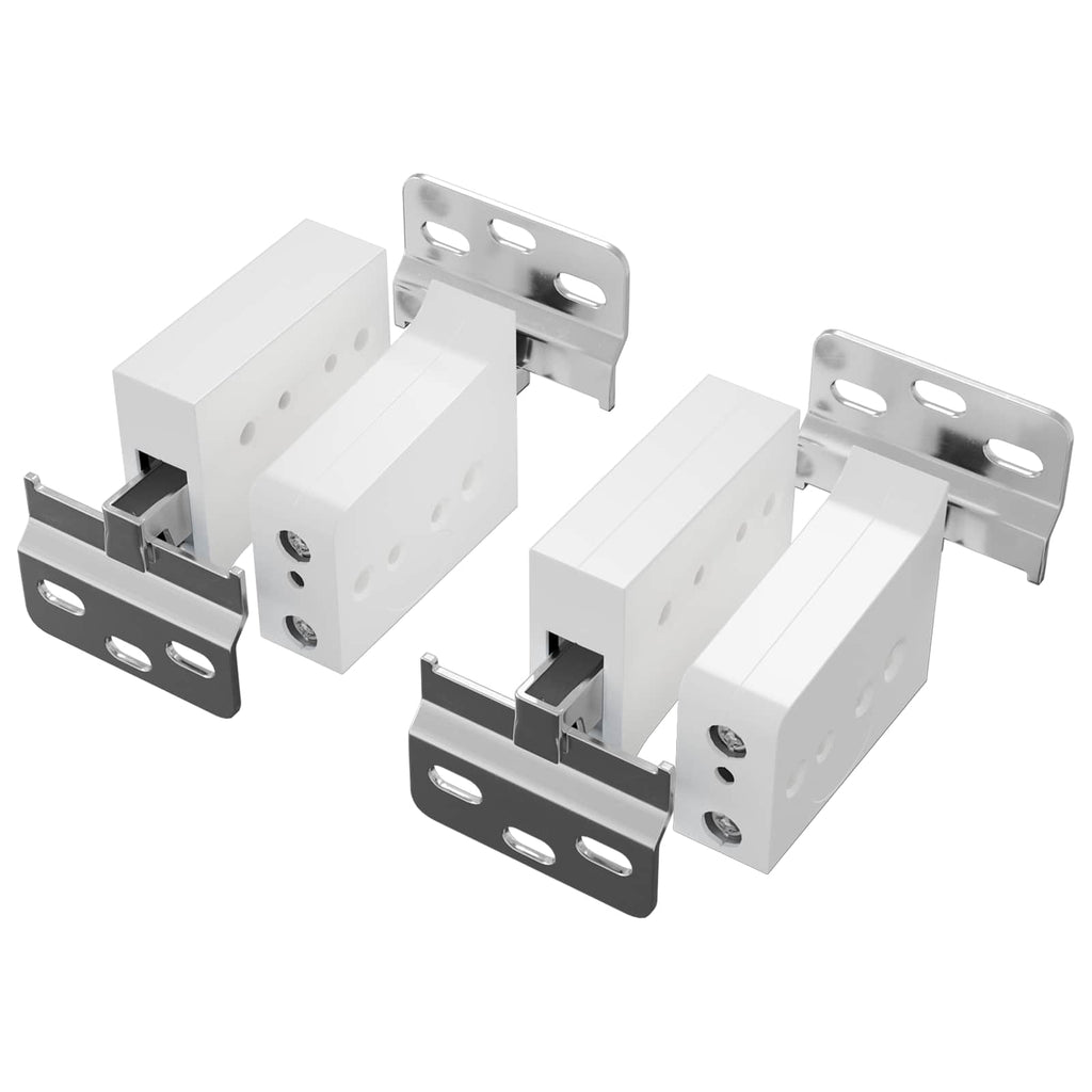 vidaXL Schrankhängemontagebügel 2 pcs Weiß 70 x 48 x 19 mm