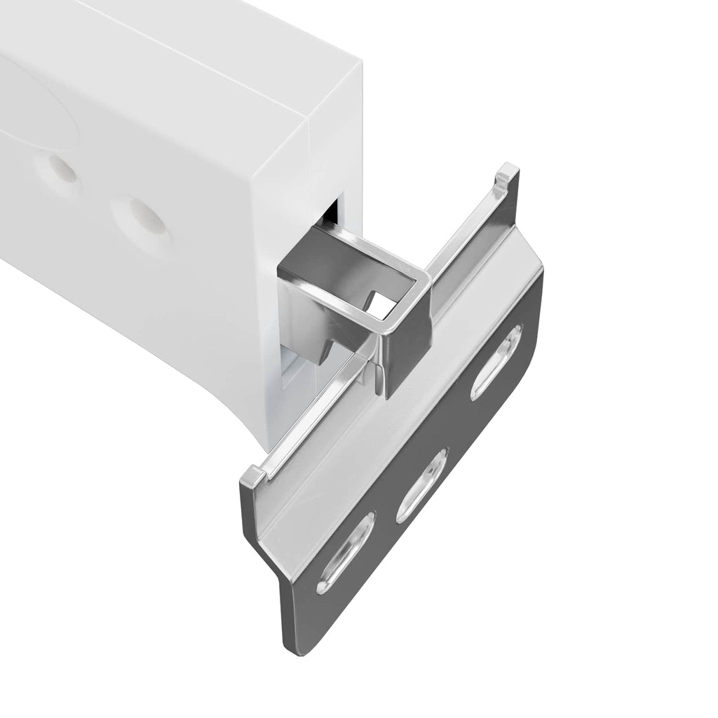 vidaXL Schrankhängemontagebügel 261 pcs Weiß 70 x 48 x 19 mm