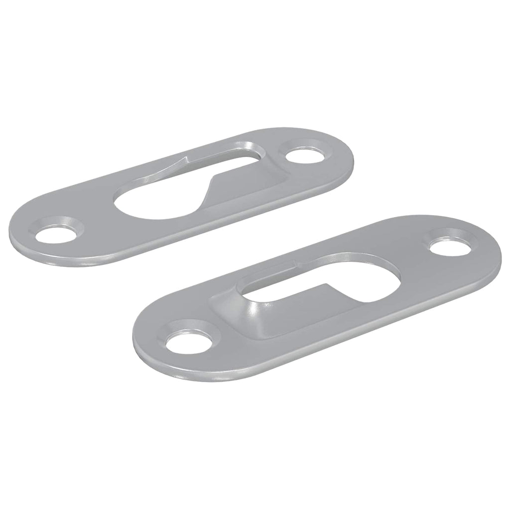 vidaXL Schlüsselloch-Hänger 2 pcs Silber 45 x 16 x 3.5 mm Eisen