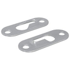vidaXL Schlüsselloch-Hänger 2 pcs Silber 45 x 16 x 3.5 mm Eisen