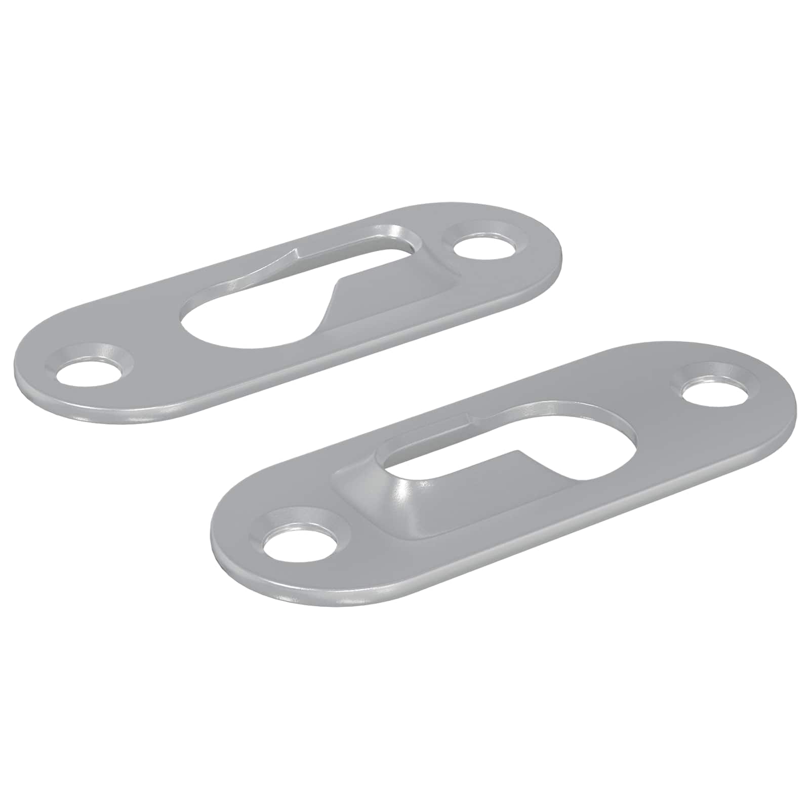 vidaXL Schlüsselloch-Hänger 2 pcs Silber 45 x 16 x 3.5 mm Eisen