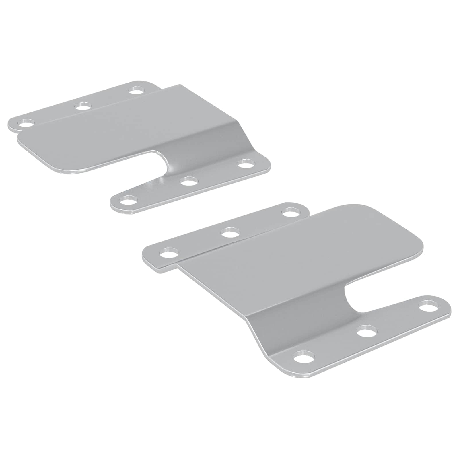 vidaXL Flush-Montagehalterung 2 pcs Silber 75 x 66 x 1,4 mm Stahl