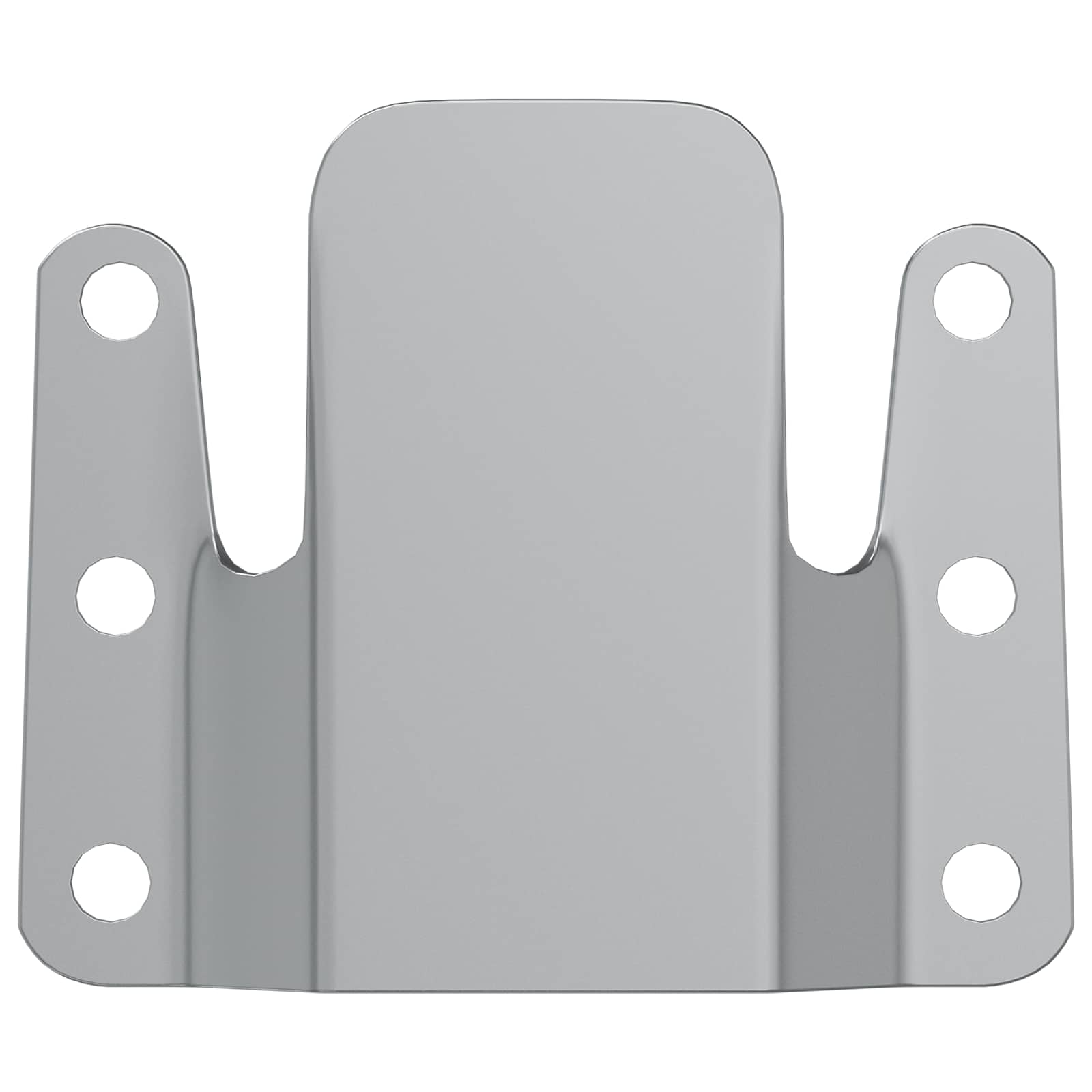 vidaXL Flush-Montagehalterung 2 pcs Silber 75 x 66 x 1,4 mm Stahl