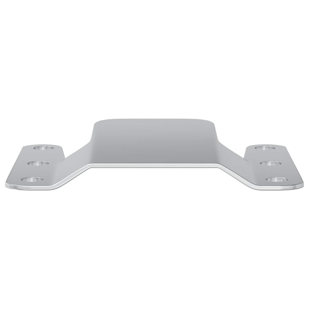 vidaXL Flush-Montagehalterung 12 pcs Silber 75 x 66 x 1,4 mm Stahl