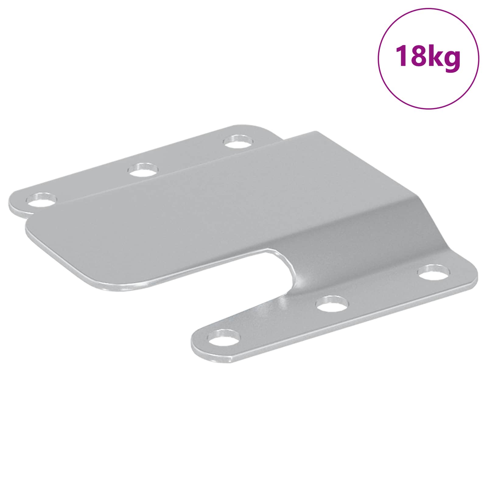 vidaXL Flush-Montagehalterung 419 pcs Silber 75 x 66 x 1,4 mm Stahl