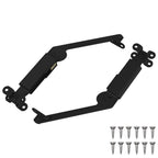 vidaXL Deckelstützscharnier 2 pcs Schwarz 192 x 32 x 50 mm Stahl