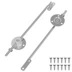 vidaXL Deckelstützscharnier 2 pcs Silber 194 x 36 x 18 mm Eisen