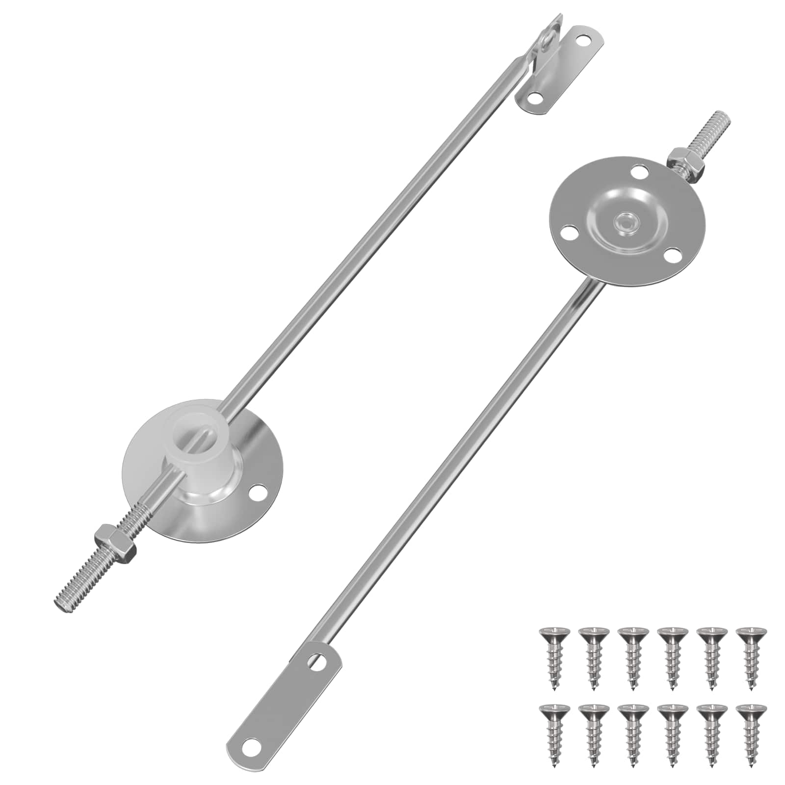vidaXL Deckelstützscharnier 2 pcs Silber 194 x 36 x 18 mm Eisen