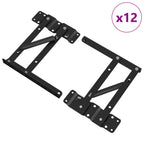 vidaXL Bettliftmechanismus 12 pcs Schwarz 340 x 95 x 40 mm Eisen