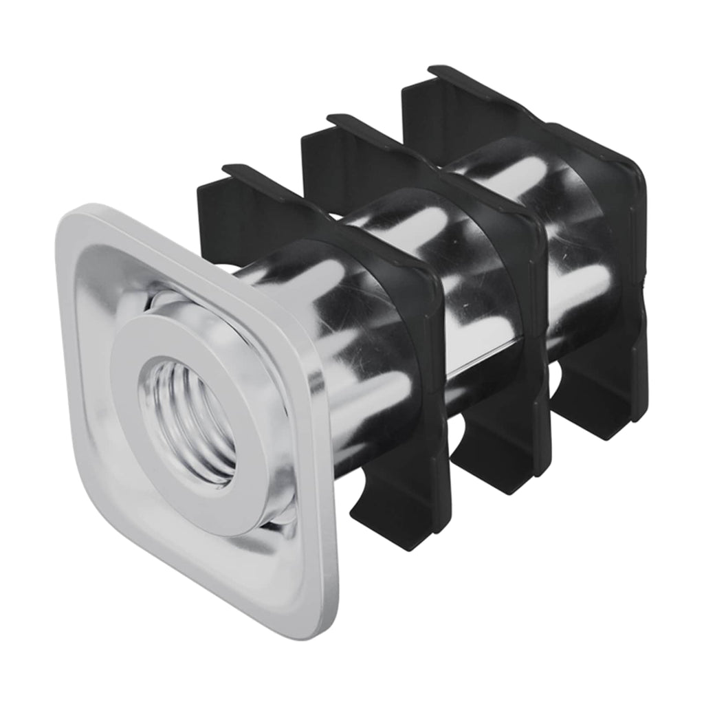 vidaXL Gewinderohr Einsatz 12 pcs Schwarz und Silber Verzinkter Stahl