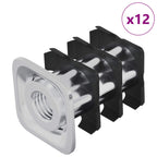 vidaXL Gewinderohr Einsatz 12 pcs Schwarz und Silber Verzinkter Stahl