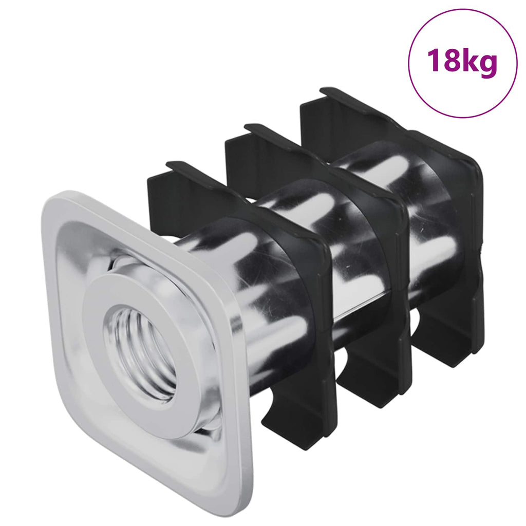 vidaXL Gewinderohr Einsatz 1818 pcs Schwarz und Silber