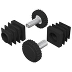 vidaXL Möbel Leveler Verstellbar 2 pcs Schwarz M6 PP