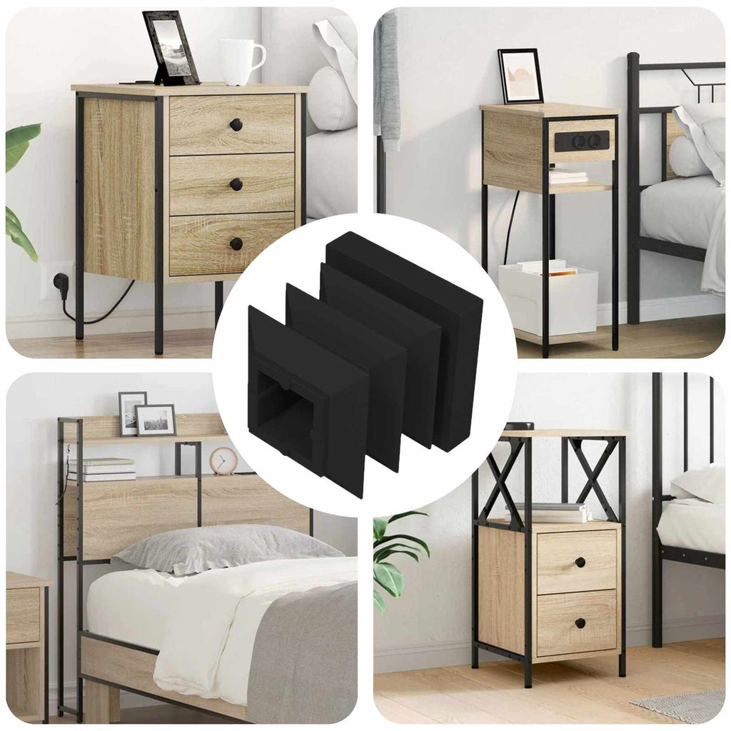 vidaXL Endkappen 10909 pcs Schwarz 15 x 15 x 15 mm PP
