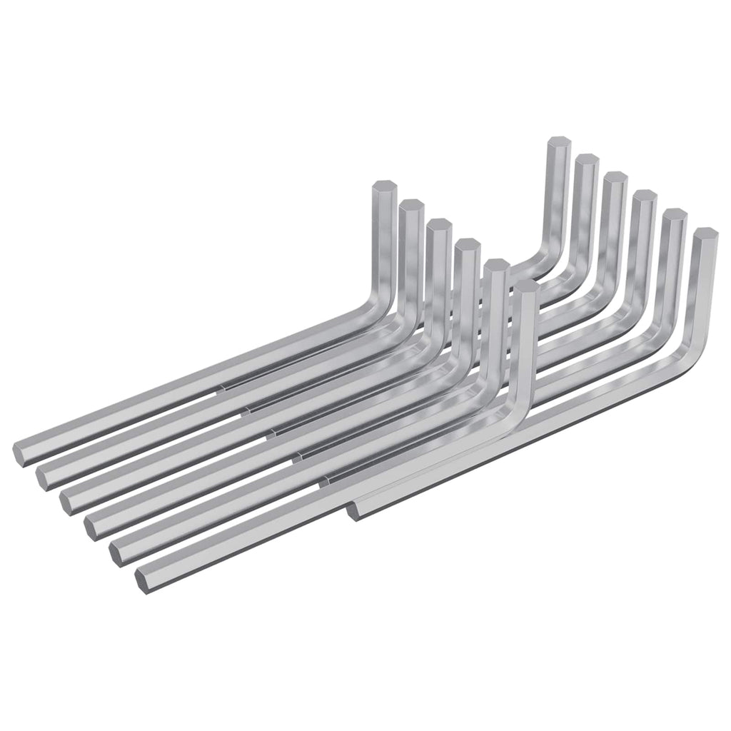 vidaXL Inbusschlüssel 12 pcs Silber 20 x 52 mm Stahl
