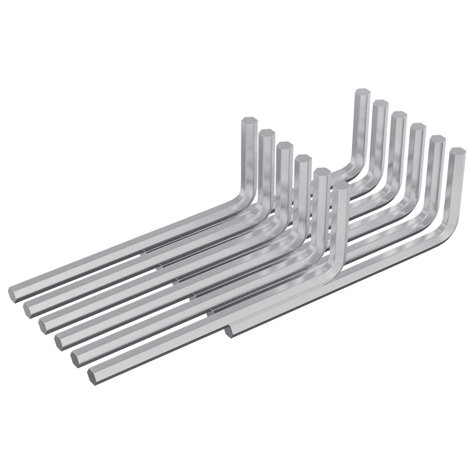vidaXL Inbusschlüssel 12 pcs Silber 20 x 52 mm Stahl
