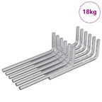 vidaXL Inbusschlüssel 4675 pcs Silber 20 x 52 mm Stahl