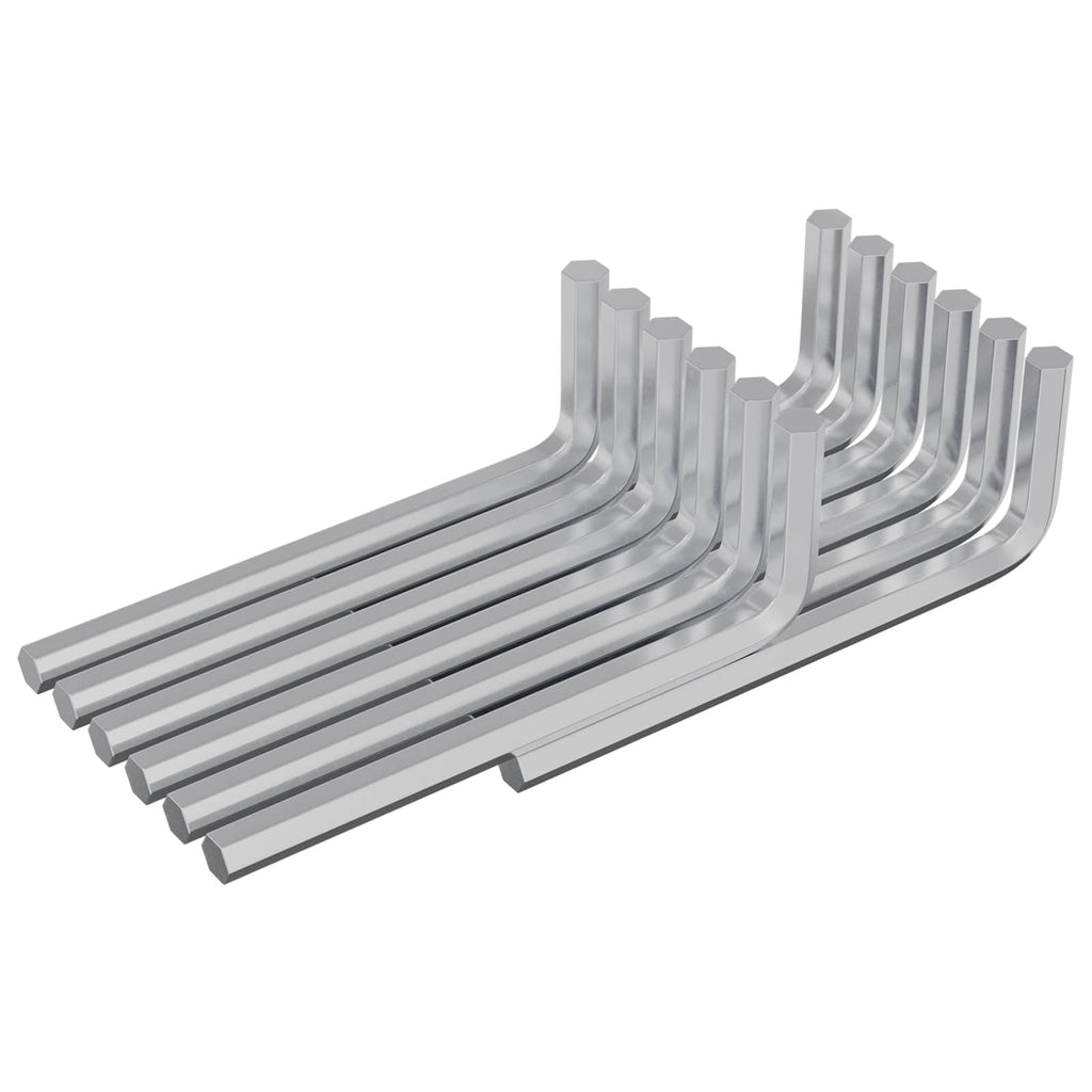 vidaXL Inbusschlüssel 1800 pcs Silber 32 x 86 mm Stahl