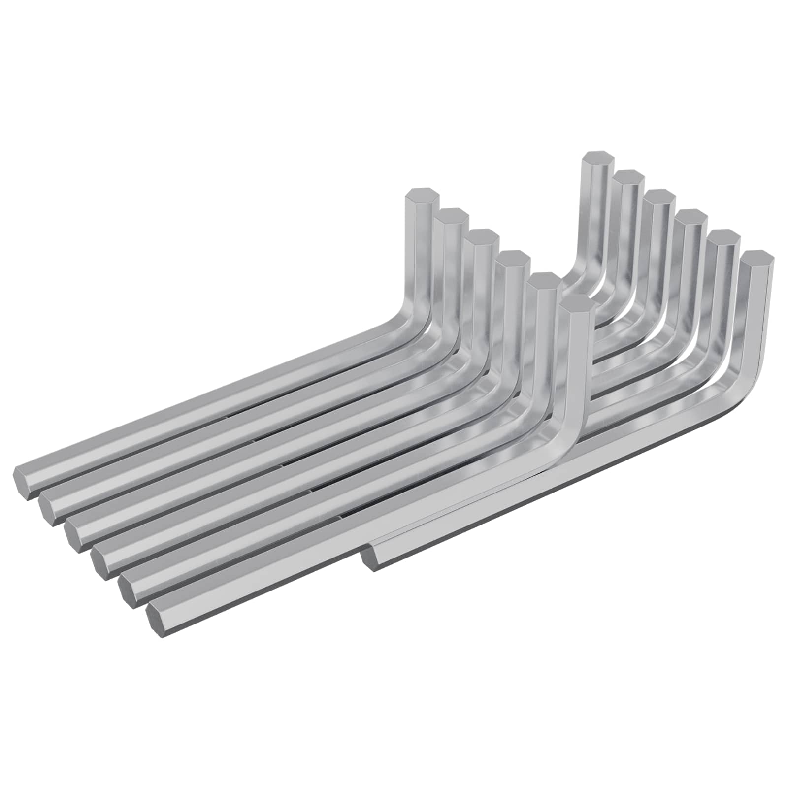 vidaXL Inbusschlüssel 1800 pcs Silber 32 x 86 mm Stahl