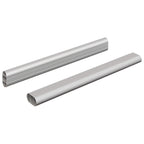 vidaXL Kleiderstange 2 pcs Silber 264 x 15 x 29 mm Aluminiumlegierung
