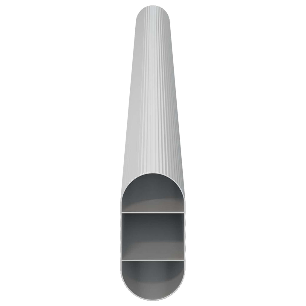 vidaXL Kleiderstange 2 pcs Silber 264 x 15 x 29 mm Aluminiumlegierung