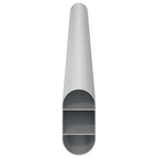 vidaXL Kleiderstange 12 pcs Silber 264 x 15 x 29 mm Aluminiumlegierung