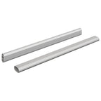 vidaXL Kleiderstange 2 pcs Silber 371,5 x 15 x 29 mm