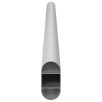 vidaXL Kleiderstange 2 pcs Silber 371,5 x 15 x 29 mm