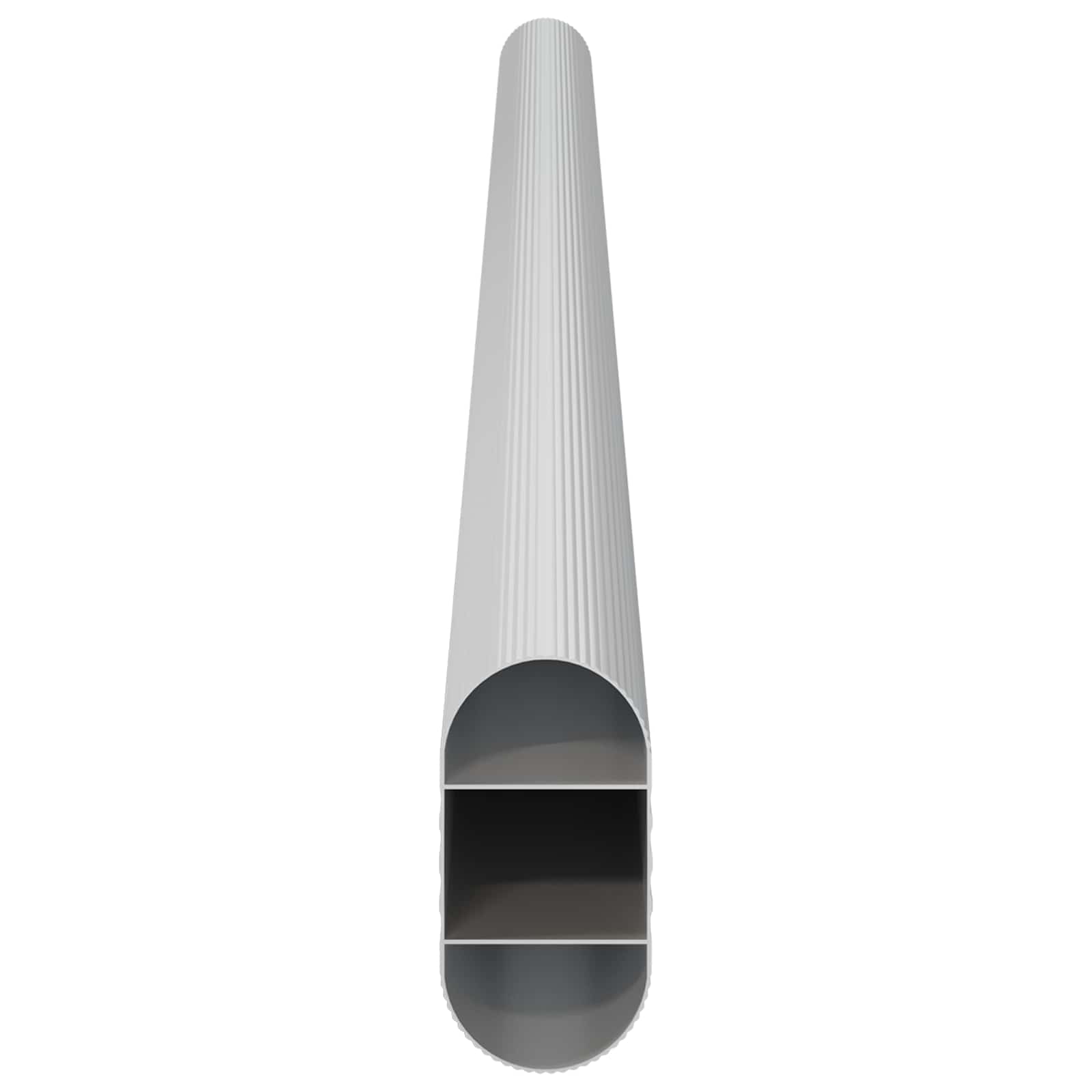 vidaXL Kleiderstange 2 pcs Silber 371,5 x 15 x 29 mm