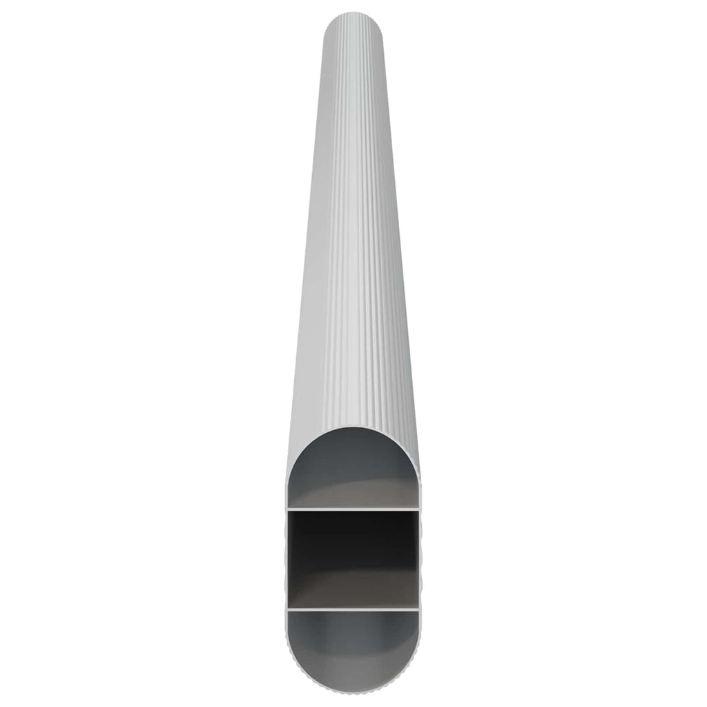 vidaXL Kleiderstange 12 pcs Silber 371,5 x 15 x 29 mm