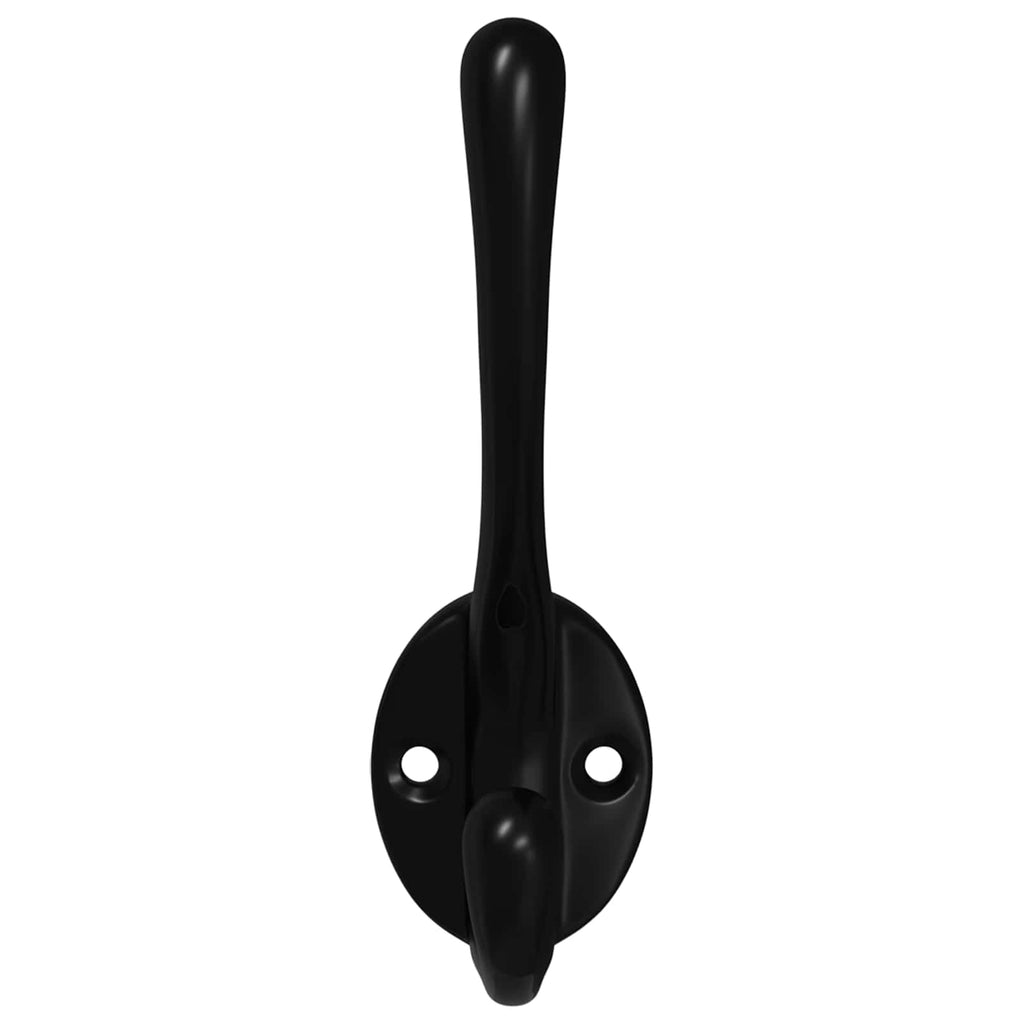 vidaXL Kleiderhaken 12 pcs Schwarz 102 x 29 x 47mm Zinklegierung