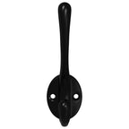 vidaXL Kleiderhaken 12 pcs Schwarz 102 x 29 x 47mm Zinklegierung