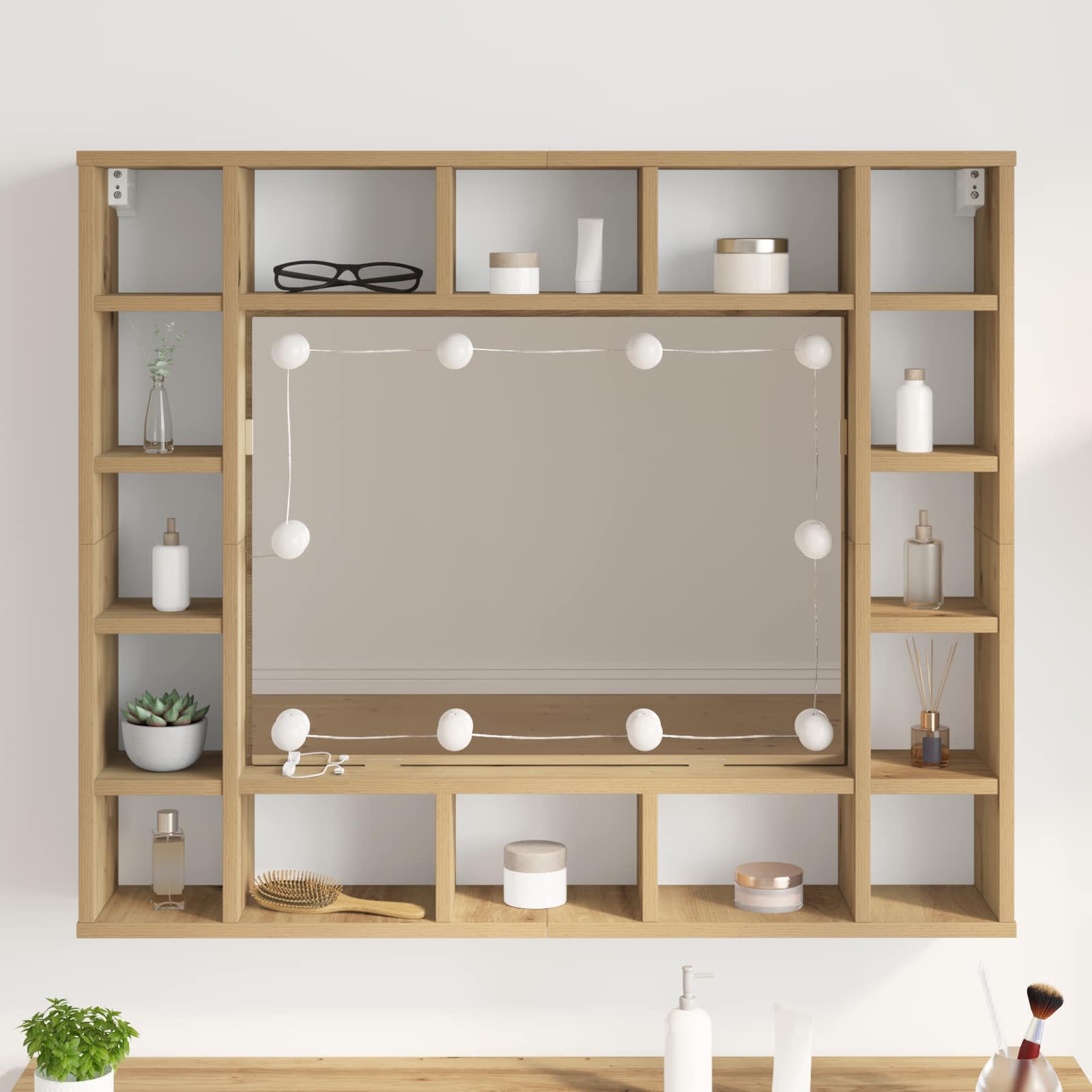 vidaXL Spiegelleuchten 2 pcs Weiß 4,5 x 4,5 x 4,8 cm Kunststoff