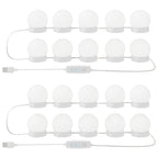 vidaXL Spiegelleuchten 2 pcs Weiß 4,5 x 4,5 x 4,8 cm Kunststoff
