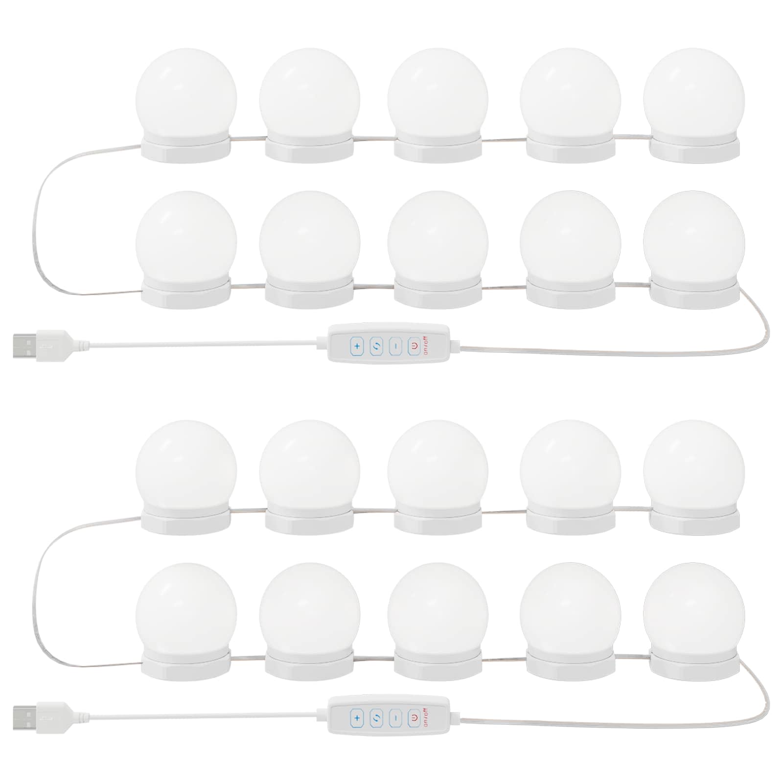 vidaXL Spiegelleuchten 2 pcs Weiß 4,5 x 4,5 x 4,8 cm Kunststoff