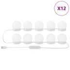 vidaXL Spiegelleuchten 12 pcs Weiß 4,5 x 4,5 x 4,8 cm Kunststoff