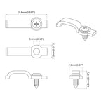 vidaXL LED Streifen Clips 2 pcs Transparent 23,8 x 7,3 x 4,3 mm