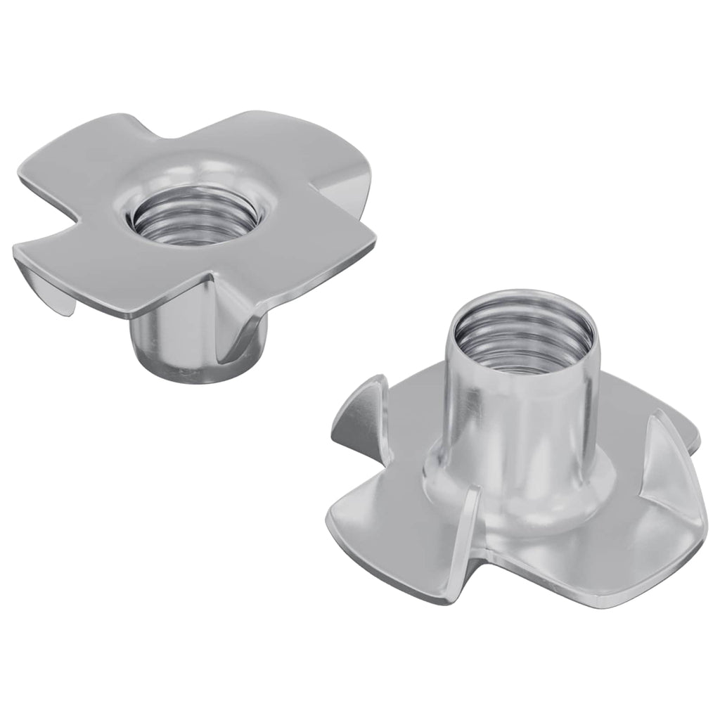 vidaXL Stift-T-Nuss 2 pcs Silber M6 mm Stahl