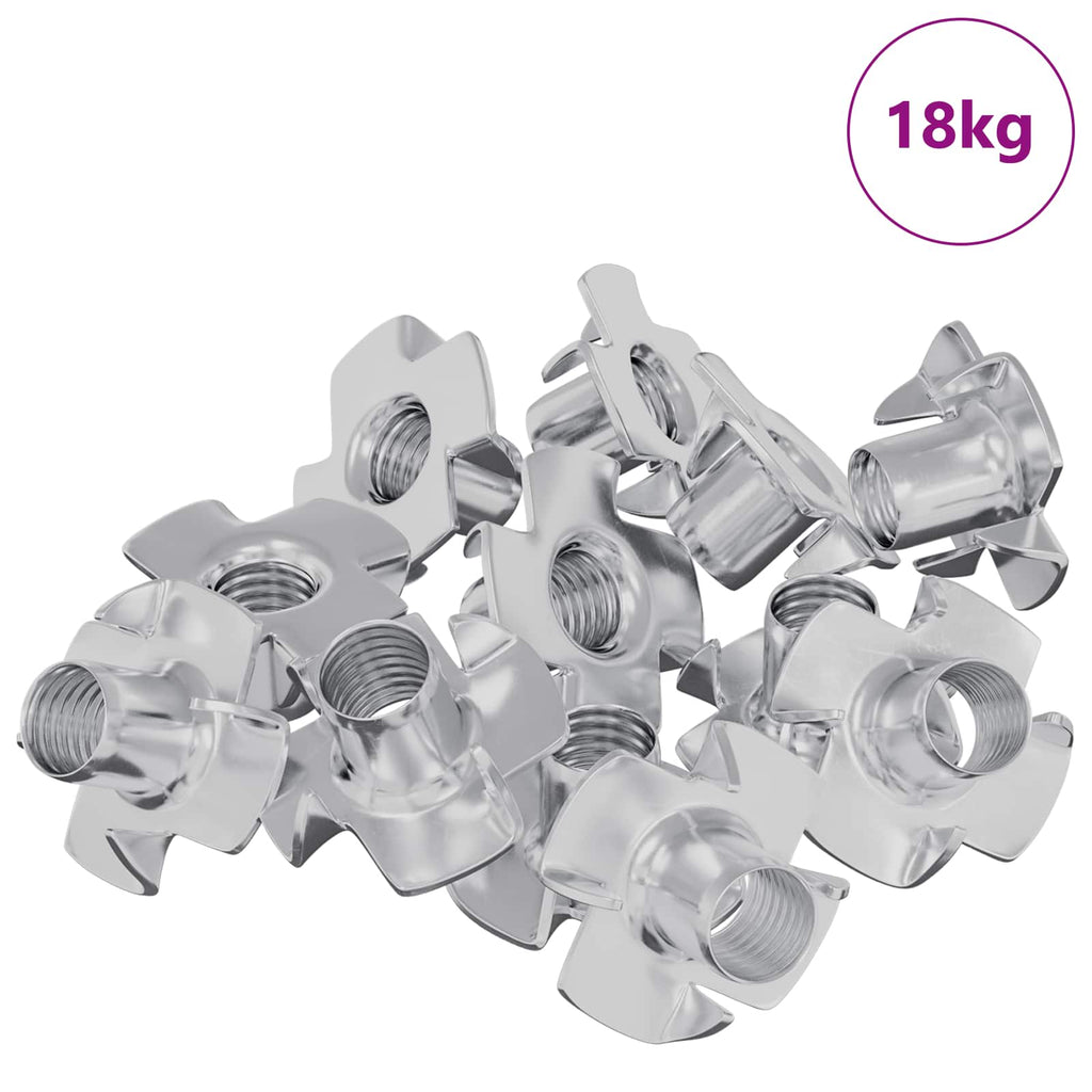 vidaXL Stift-T-Nuss 7200 pcs Silber M6 mm Stahl