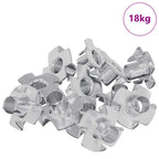 vidaXL Stift-T-Nuss 7200 pcs Silber M6 mm Stahl