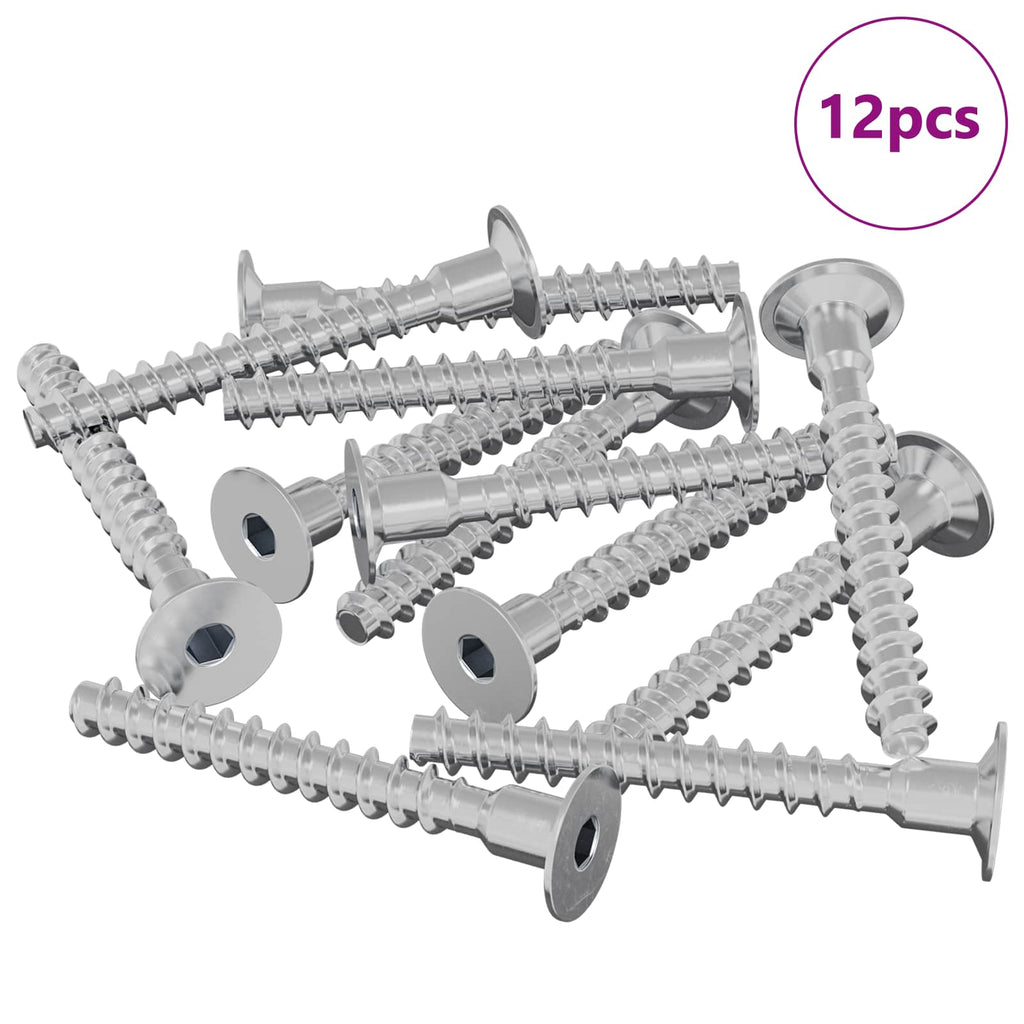 vidaXL Schraube 12 pcs Zink-beschichtet 5 x 40 mm Eisen