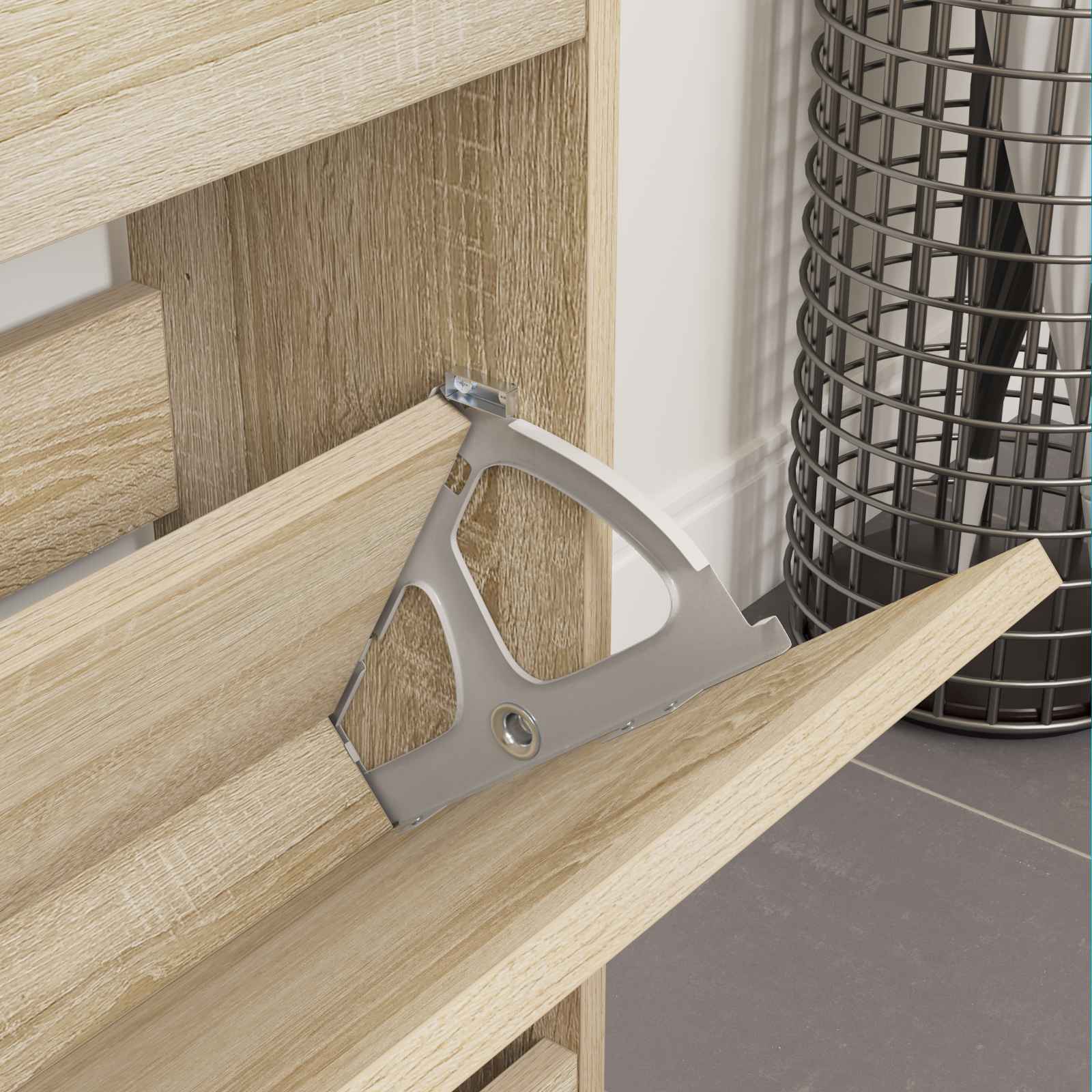 vidaXL Klappenscharnier 2 pcs Silber 235 x 155 x 30 mm Eisen