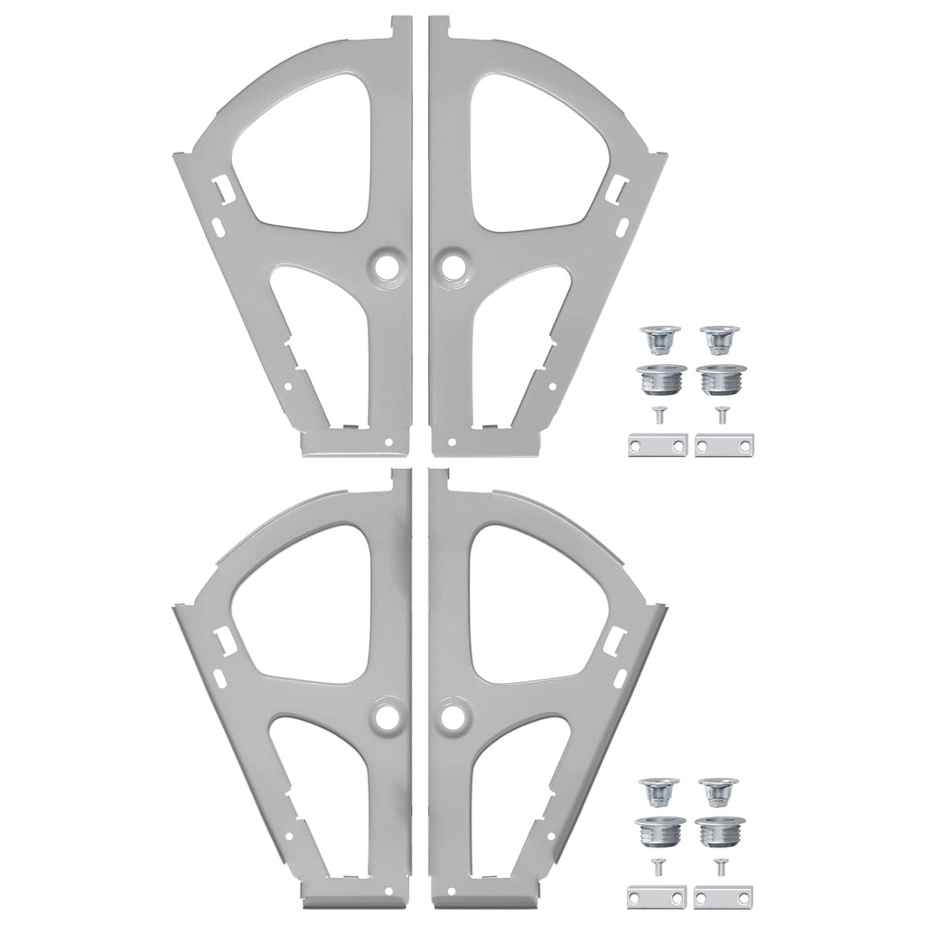 vidaXL Klappenscharnier 2 pcs Silber 235 x 155 x 30 mm Eisen