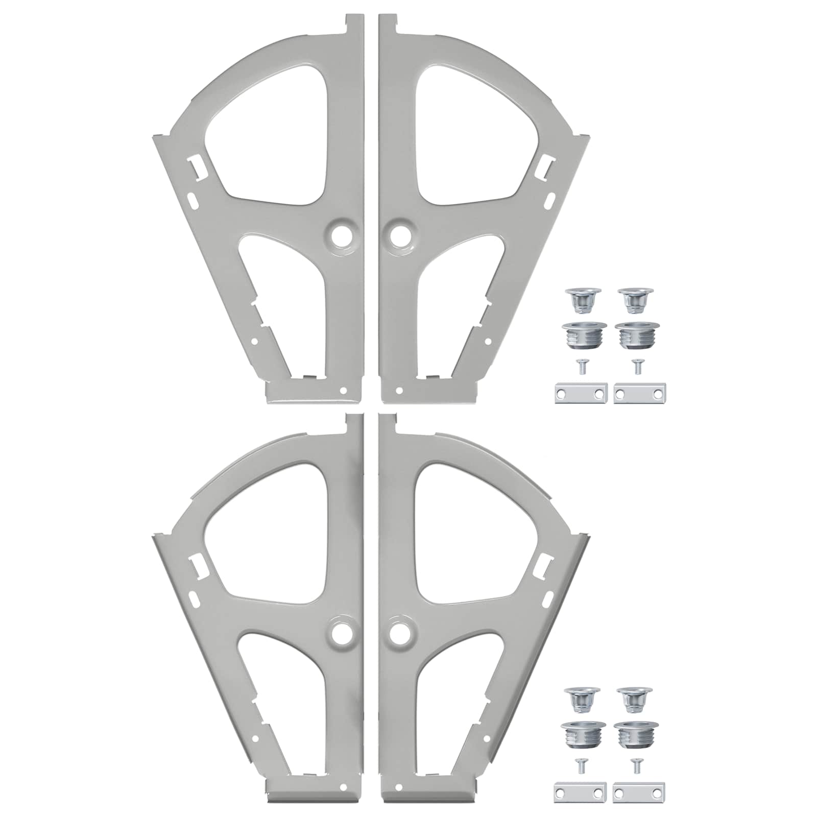 vidaXL Klappenscharnier 2 pcs Silber 235 x 155 x 30 mm Eisen