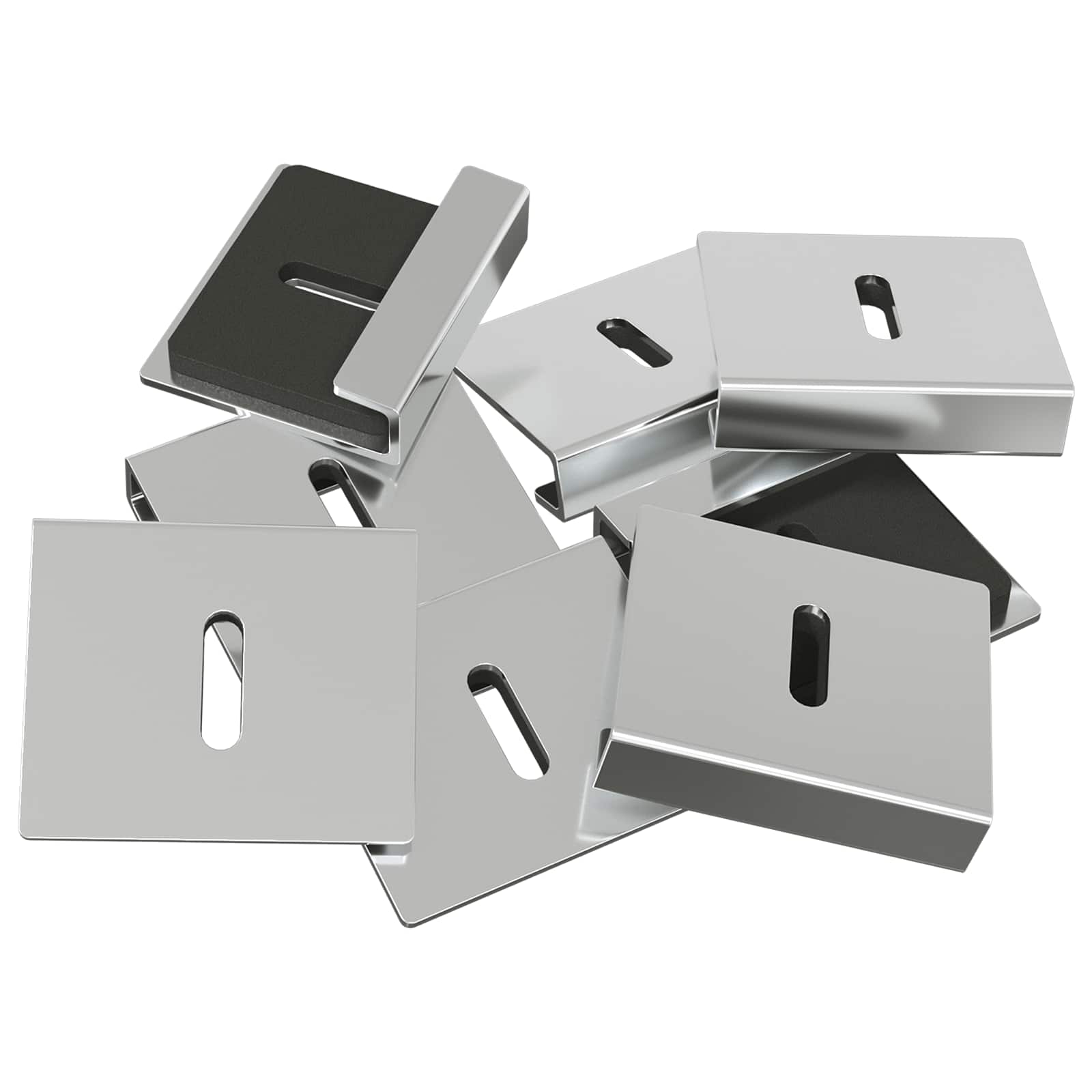 vidaXL Spiegel Halterungsbracket 2 pcs Nickel 35 x 30 x 8,3 mm Stahl